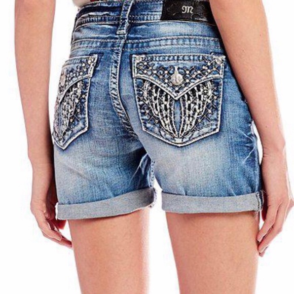 Miss Me Pants - Miss me jean wings mid-short size 25